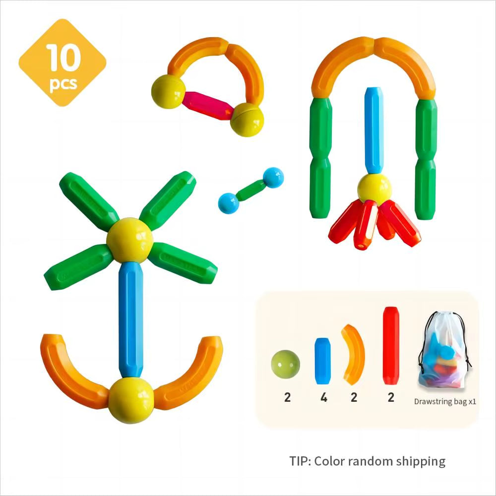 10/26/48/78/101/136Pcs Magnetic Constructor Building Blocks Toys Children Magic Magnet Stick Rod Montessori Toy Gifts